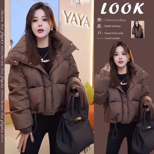 宽松保暖外套设计感面包服俏丝蔓