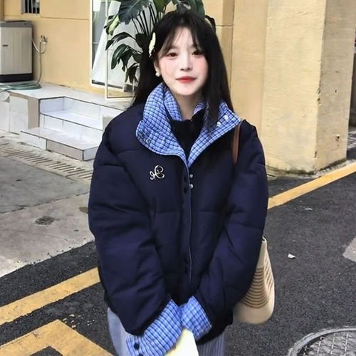 独特超好看加棉羽绒棉服外套女冬