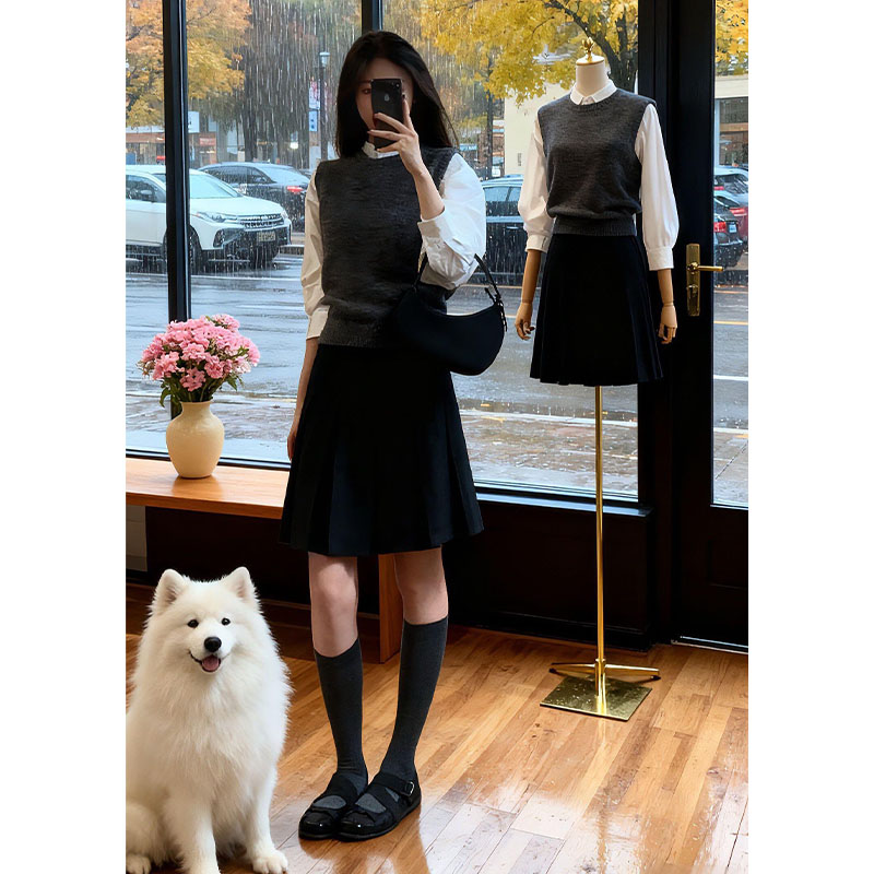 秋冬2025新款气质女神范套装裙女