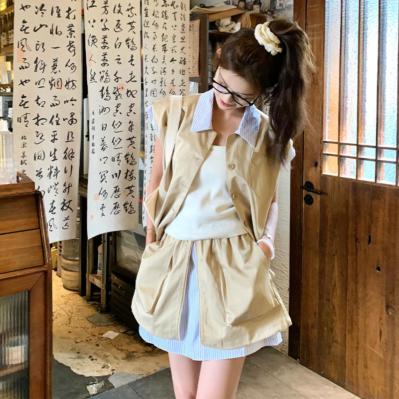 一整套ootd穿搭休闲学院风套装女