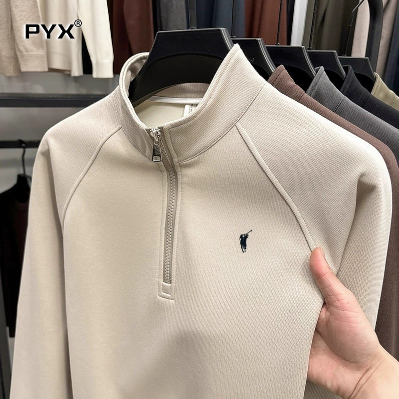 加绒保罗男卫衣男士2025新款今年流行爆款春秋冬季半拉链上衣男款