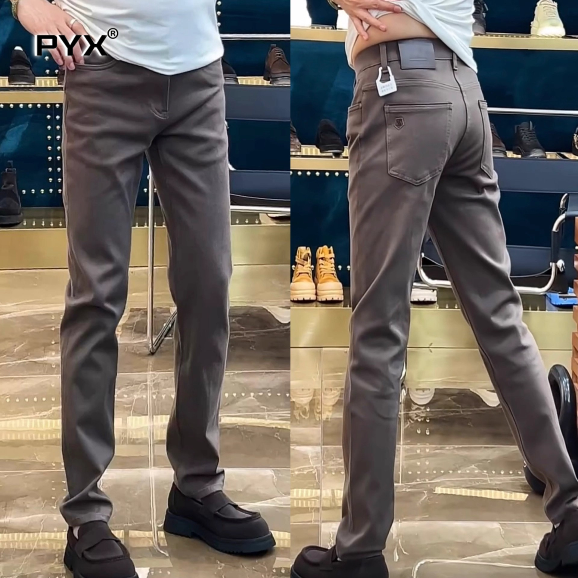 高端男士牛仔裤2025新款秋冬季男裤潮流弹力水洗修身直筒裤子男款