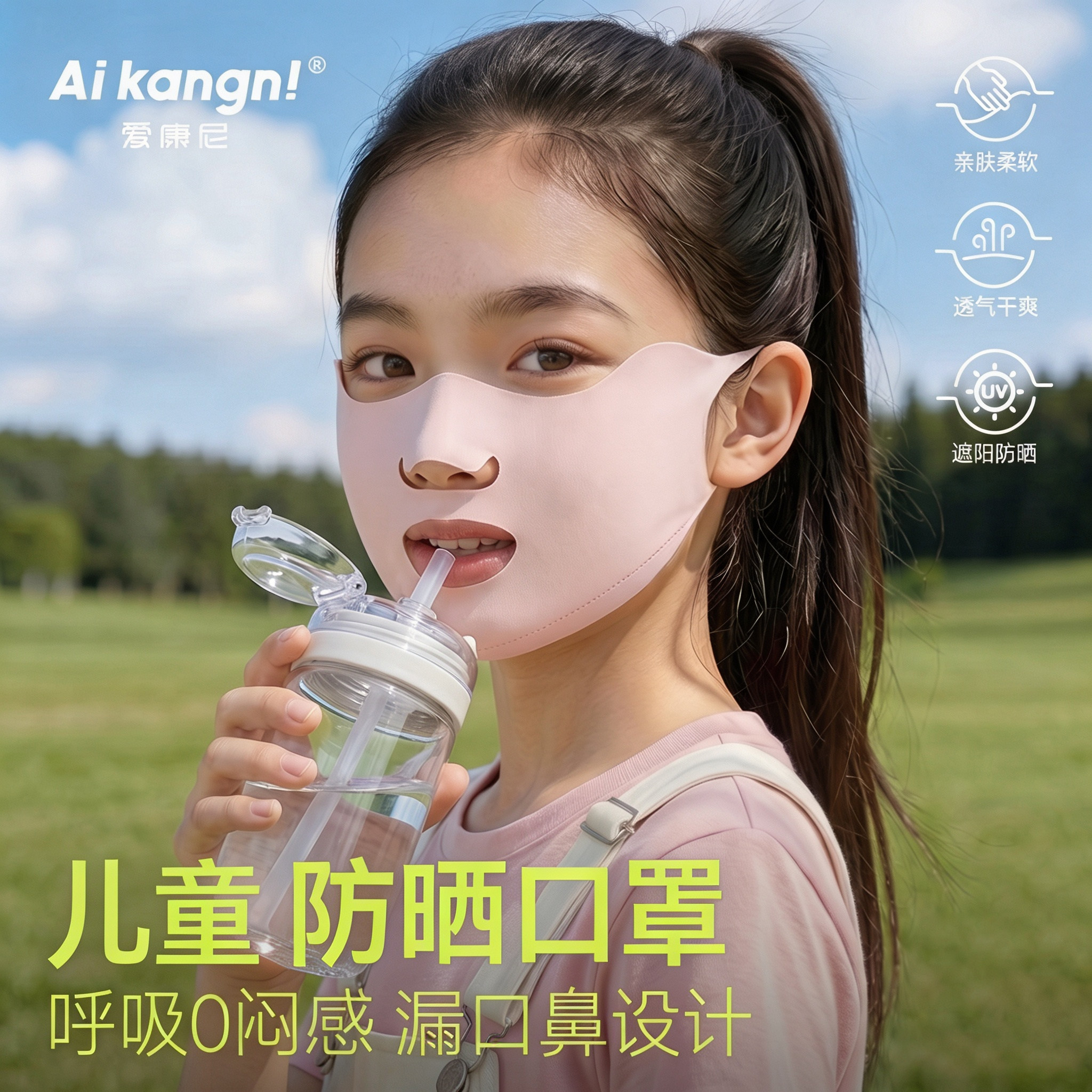 【儿童户外专用】全脸精准防晒图片
