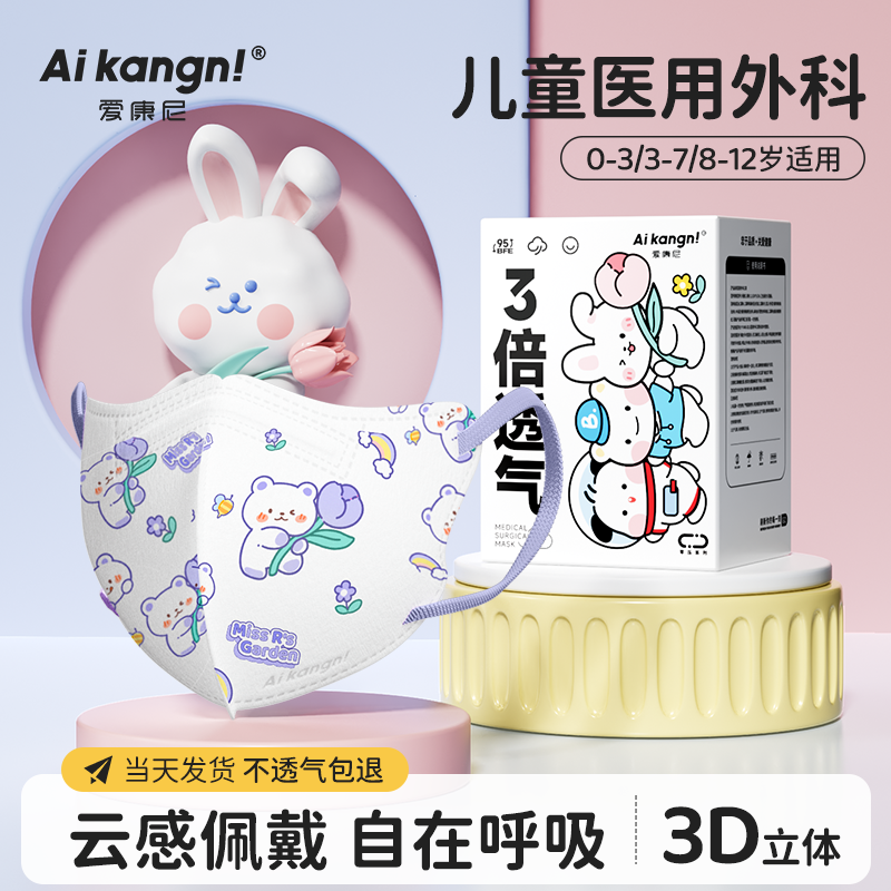 儿童医用口罩8到12岁3到6岁