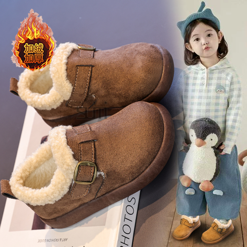 儿童棉鞋加绒加厚雪地靴