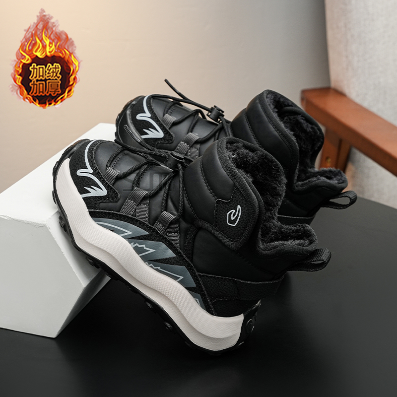 男童东北雪地靴防水加绒