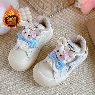 学生百搭二棉鞋女童2026爆款保暖运动鞋女孩初中生冬季女大童鞋子