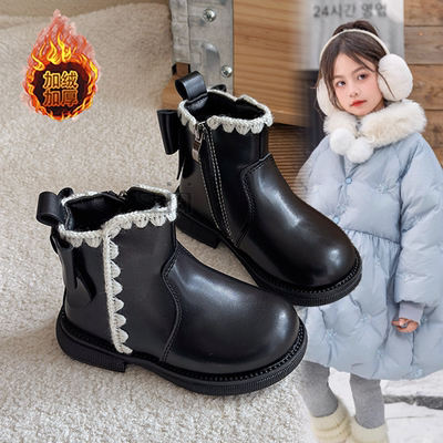 儿童二棉鞋短靴公主鞋