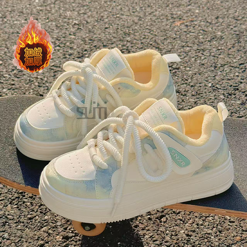 女童加绒运动板鞋2026冬爆款中大童女孩潮百搭休闲原创厚底面包鞋,童鞋/婴儿鞋/亲子鞋,棉鞋,淘宝优惠券,粉丝福利购,淘宝优惠卷