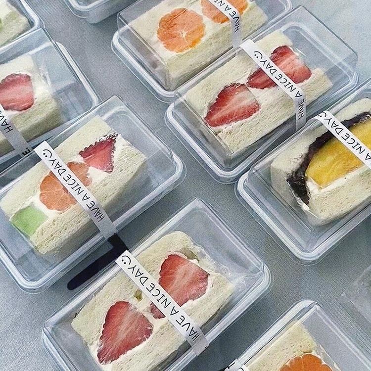 日式水果厚切三明治盒图片
