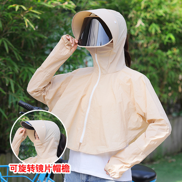 夏季防晒面罩全脸遮阳帽子女防紫外线骑车装备护颈口罩脸基尼头套