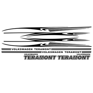 大众途昂改装专用车贴  TERAMONT车身腰线装饰彩条拉花侧裙车贴纸