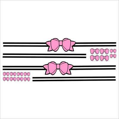 大众侧裙蝴蝶结汽车mini贴纸