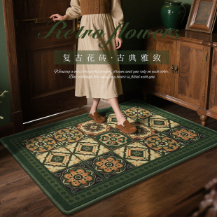 美式 复古地垫入户门垫进门高级感脚垫可裁剪耐脏防滑门口地毯