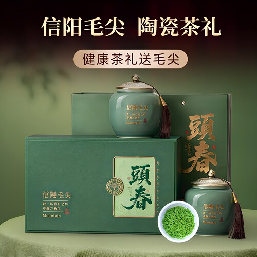 信阳毛尖2026新茶陶瓷礼盒装250g