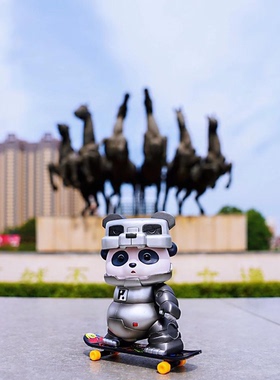 潮玩印象/ 胖哒 PANGDA 机械熊猫精品潮玩手办摆件