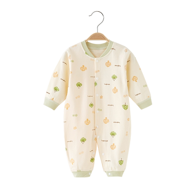 婴儿连体衣春秋季纯棉长袖哈衣