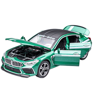 宝马M8跑车赛车合金车模儿童男孩礼物金属玩具车摆件仿真汽车模型