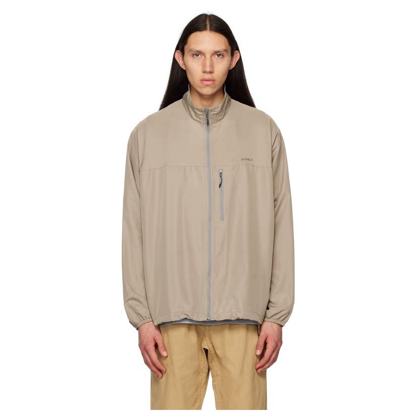 gramicci 小野人 灰褐色拉链夹克短外套男