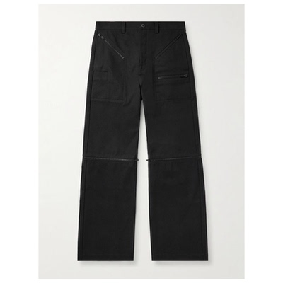 RICKOWENS Strobe 多穿法阔腿拉链装饰斜纹布裤子男