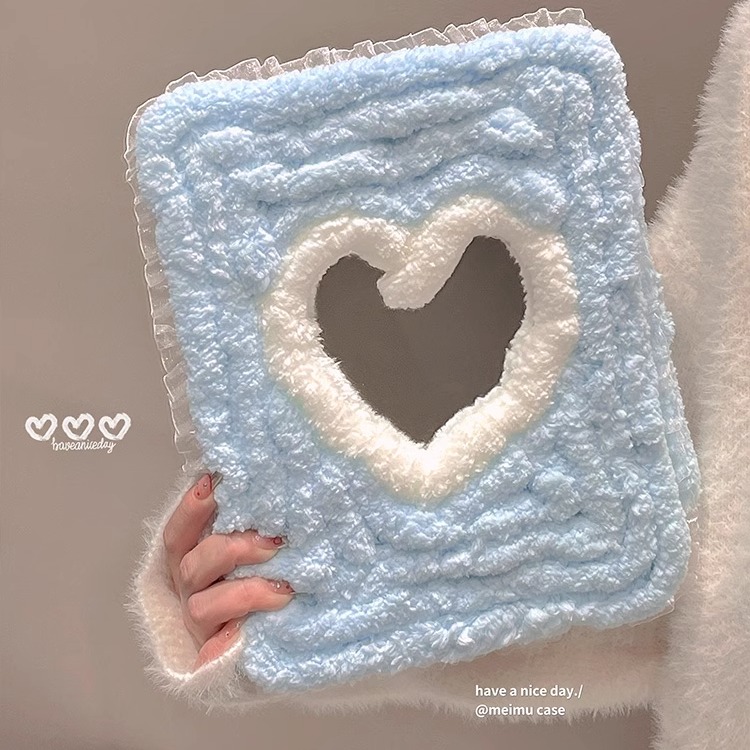 ins爱心镜面适用苹果iPad保护套