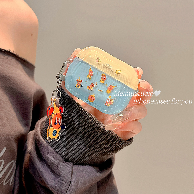 卡通可爱星星人适用苹果耳机壳