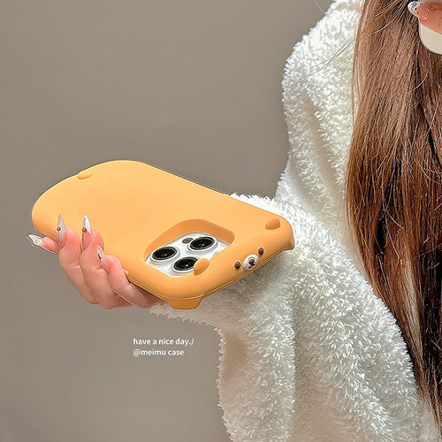 可爱立体趴趴小熊适用苹果手机壳