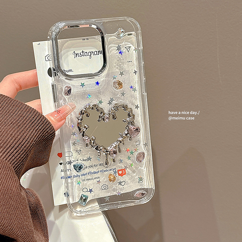 高级滴胶闪钻宝石适用苹果手机壳