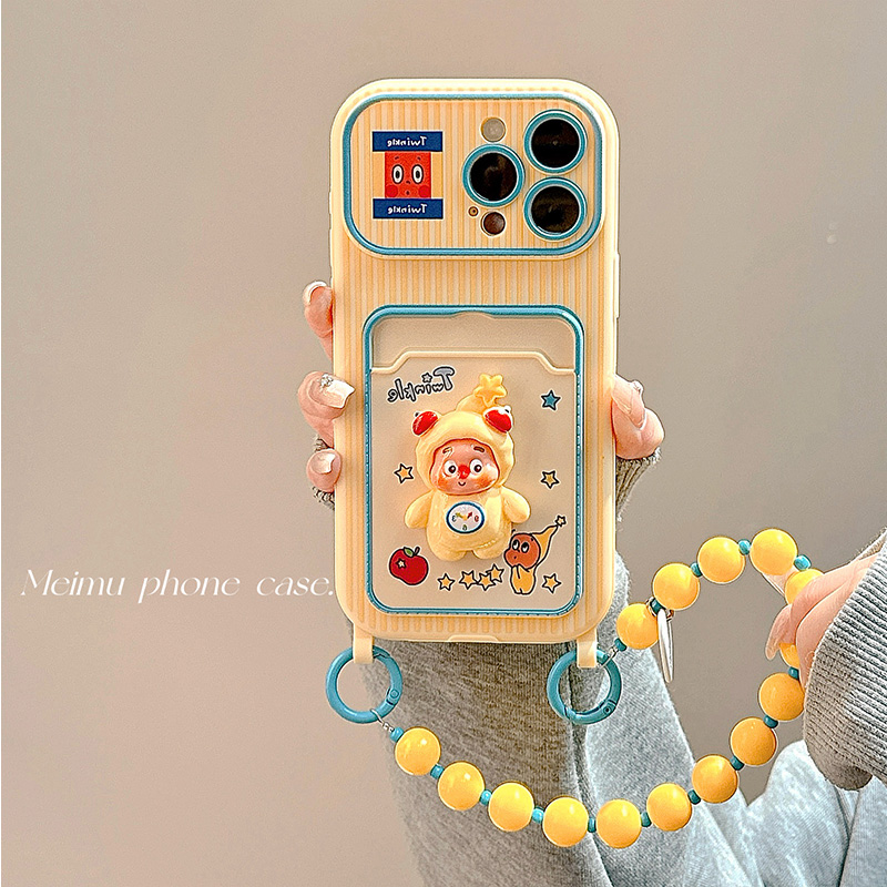 卡通星星人卡包适用苹果手机壳