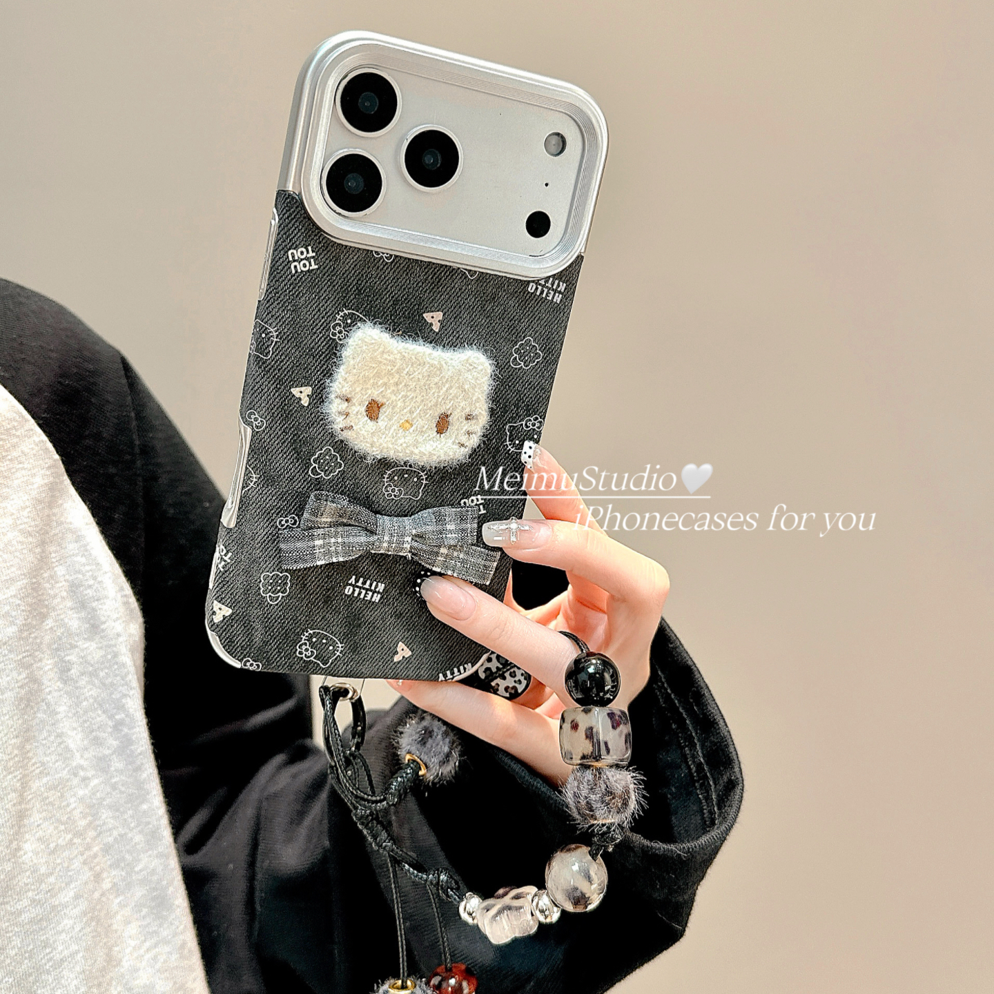 可爱卡通牛仔KT猫适用苹果手机壳