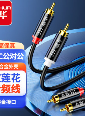 晶华2RCA双莲花音频线DVD功放