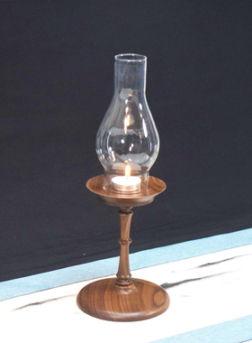 萃木集黑胡桃烛台北欧风格客厅