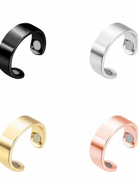 贸易a类 欧美个性指环磁石保健戒指磁吸戒指创意首饰开口戒