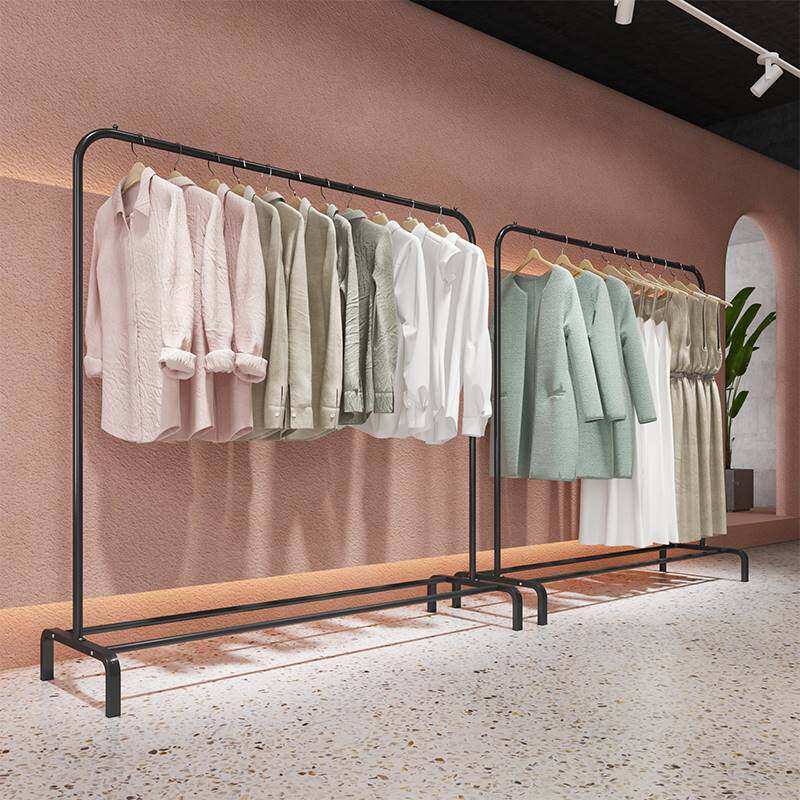 龙门架服装店带轮移动折叠挂衣服架子落地式展会展示架可拆卸伸缩