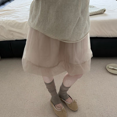韩版袜子女松弛感薄款基础百搭堆堆袜套ins风芭蕾风踩脚半掌袜女