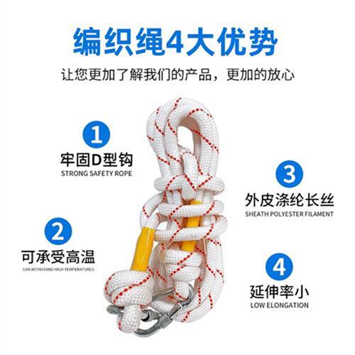 。轻型安绳全绳救生绳应急逃生消防绳防火灾逃生求生套装16mm安全-封面