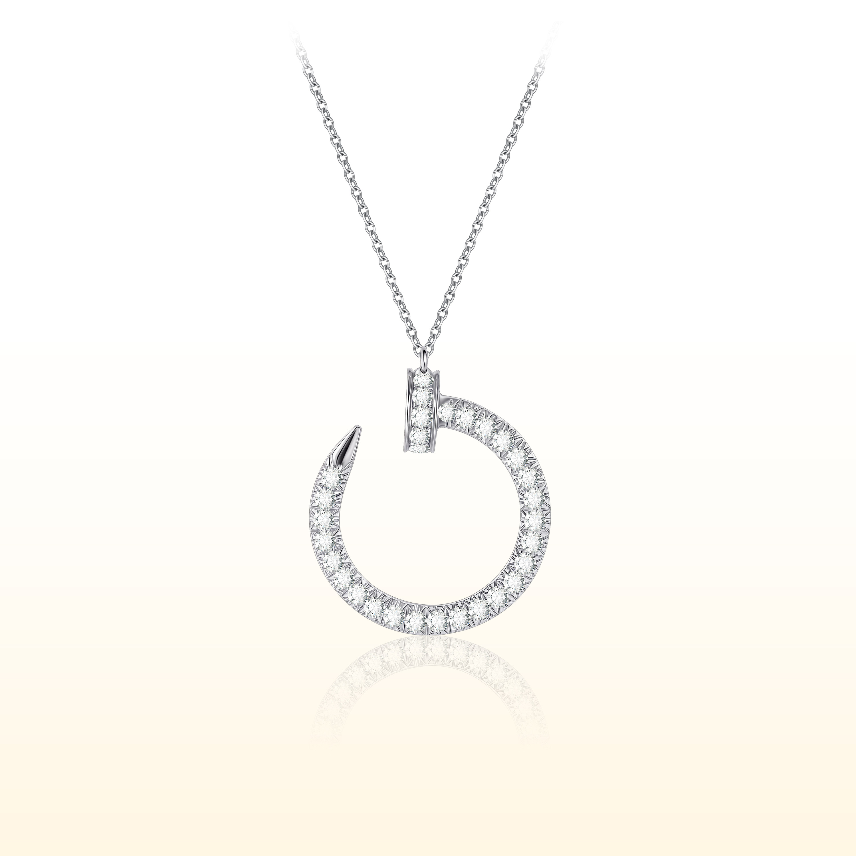 蒂芙星钻铂金PT950培育钻石钉子项链小众绝美高级轻奢百搭锁骨链,珠宝/钻石/翡翠,颈饰,淘宝优惠券,粉丝福利购,淘宝优惠卷