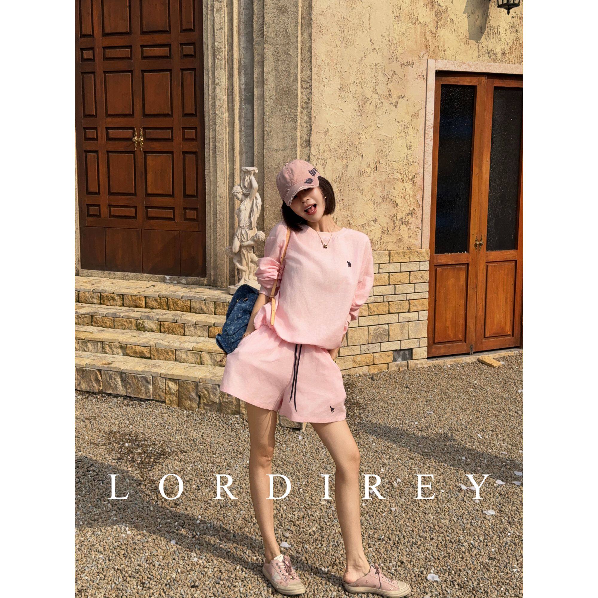 蛋哥LORDIREY【彩虹】两件套女休闲洋气时髦时尚减龄短裤套装图片