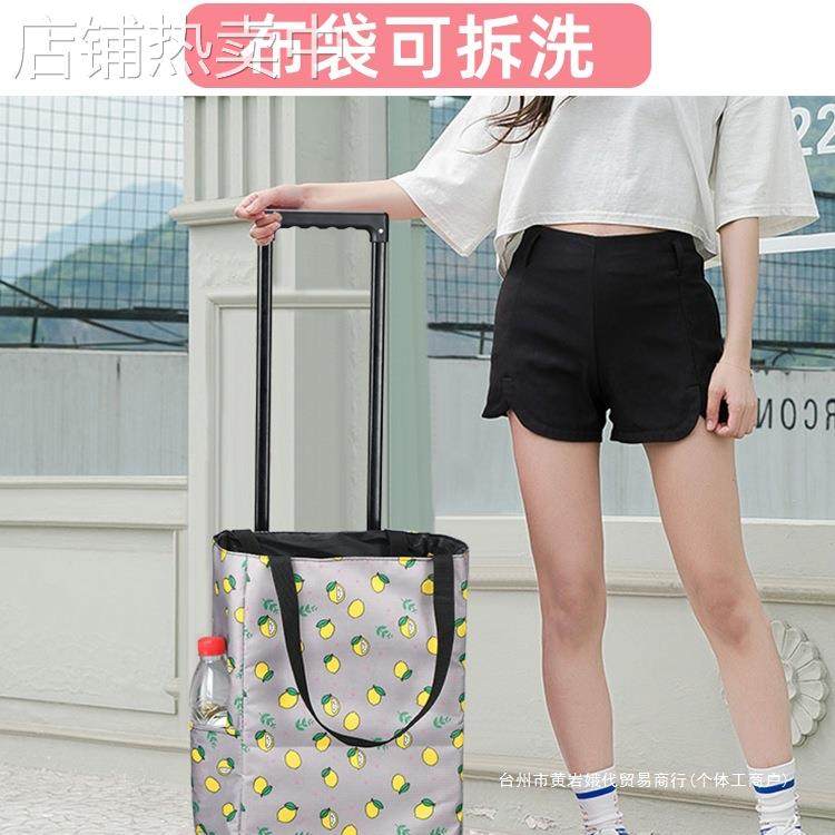 网红可伸缩保鲜便携折叠购物买菜家用拖车轻便拉杆行李小推车,收纳整理,便携购物车,淘宝优惠券,粉丝福利购,淘宝优惠卷