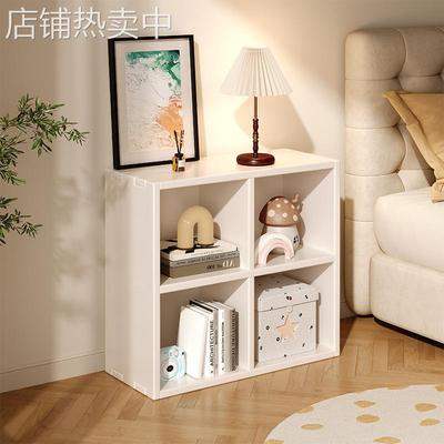书架床边置物架落地多层收纳架子一体靠墙卧室柜子储物柜书柜