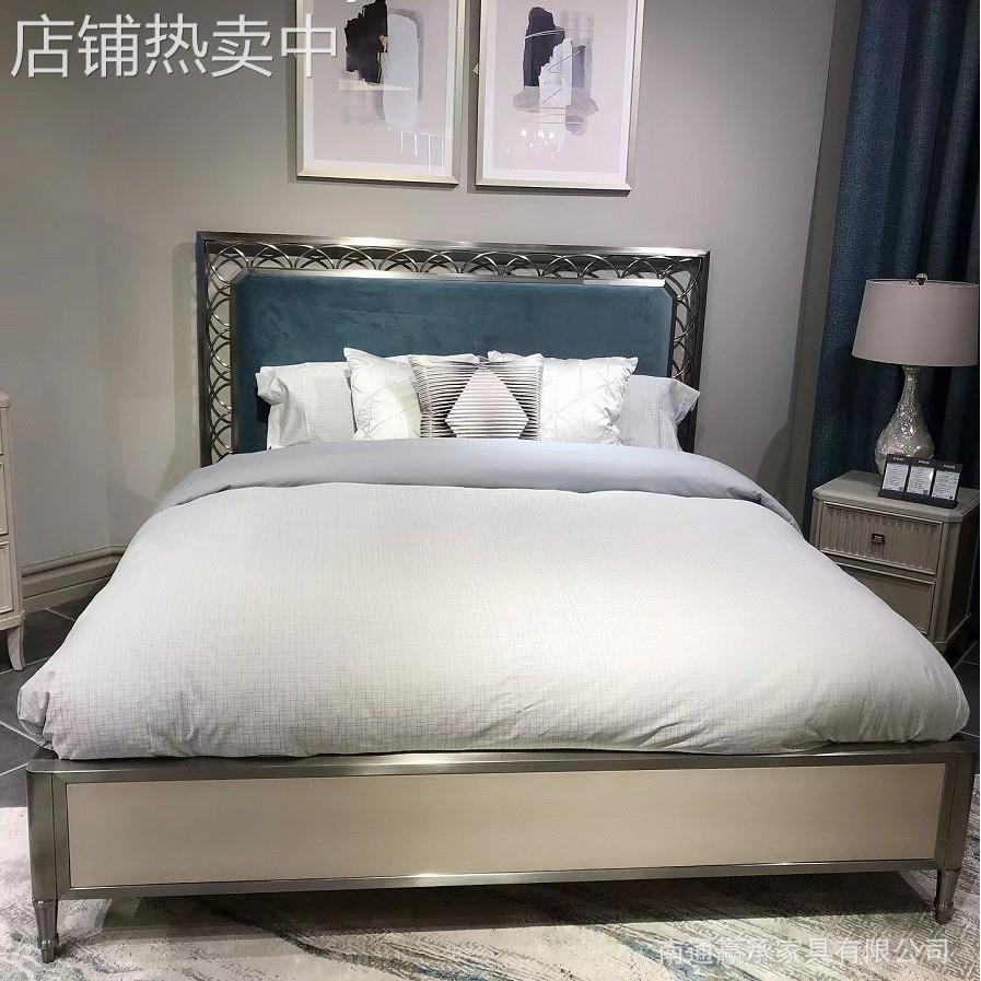美式轻奢印象ART斯卡拉金属简约双人床北欧现代婚床1.8米主卧床