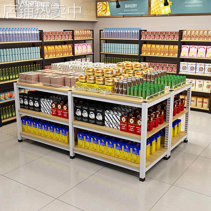 超市堆头架展示架促销散货牛奶食品中岛柜促销饼干堆头货架其他