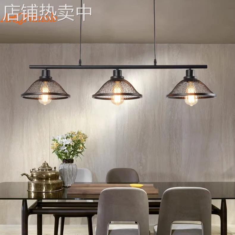 创意三头复古餐厅饭厅loft酒吧美式铁艺个性吧台收银台工业风吊灯