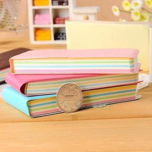 软皮口袋长条本子横向笔记本空白迷你随身便携小画画本加厚彩页