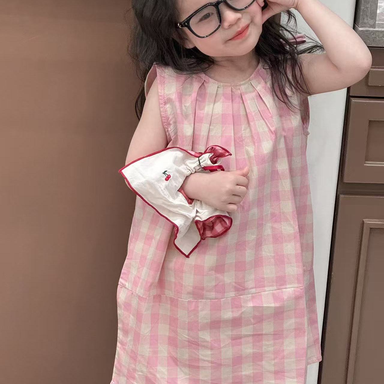 2025新款夏季女童超好看的连衣裙无袖公主风轻奢小众中童粉色衣服