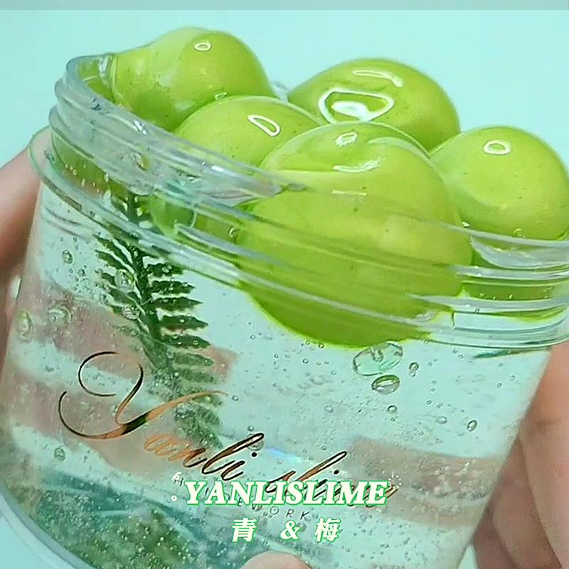 青梅冰桃 史莱姆混泥起泡胶水晶泥网红解压彩色粘土儿童言离slime