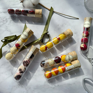 手作龙珠花茶6种口味组合玫瑰茉莉黄菊洛神手礼婚礼伴手礼下午茶