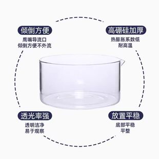 高硼硅结晶皿具嘴型平底蒸发皿实验室用