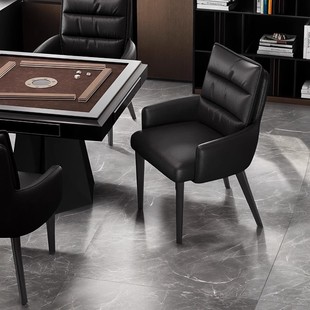 芬尼特麻将椅子轻奢高级棋牌室软包久坐舒服椅子意式餐椅家用茶椅