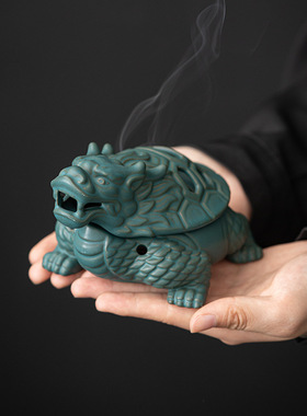 龙龟盘香炉 陶瓷工艺品熏香摆件倒流香薰炉创意家居香插香道代发